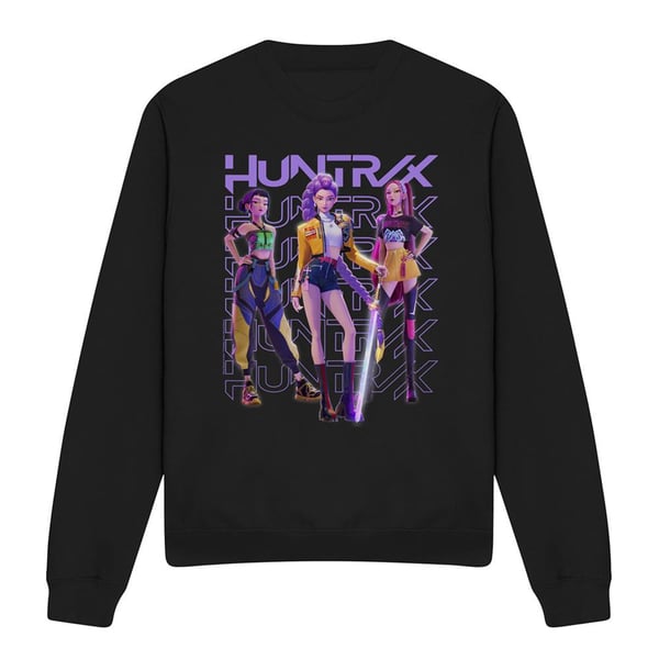 K-Pop Demon Hunters Unisex Adult Huntr/X Group Shot Sweatshirt K-Pop Demon Hunters Unisex Adult Huntr/X Group Shot Sweatshirt