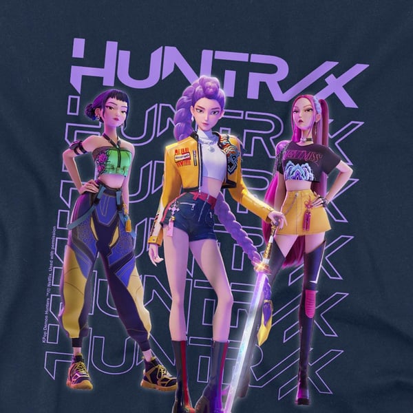 K-Pop Demon Hunters Lasten Huntr/X Pose T-paita