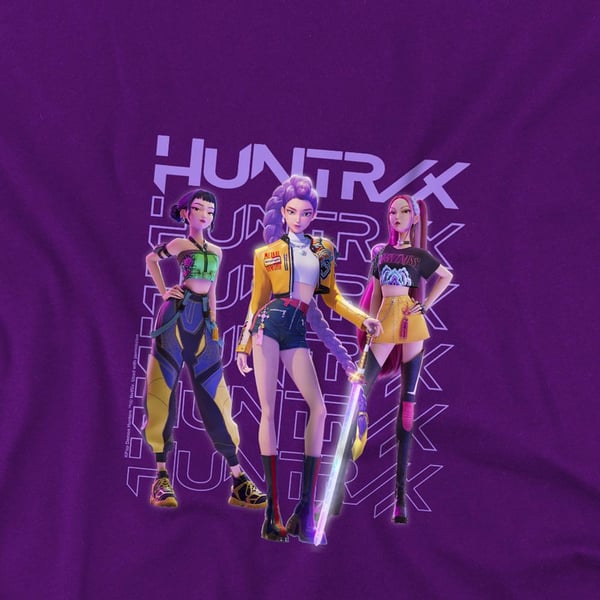 K-Pop Demon Hunters Lasten Huntr/X Pose T-paita