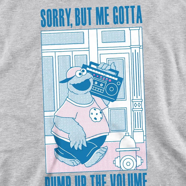 Sesame Street Unisex Adult Cookie Monster Heather Sweatshirt
