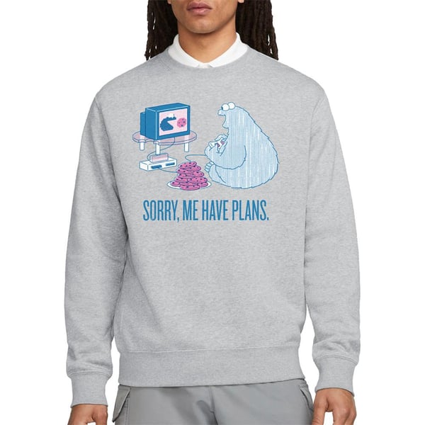 Sesame Street Unisex Adult Me Have Plans Cookie Monster Sweatshirt
