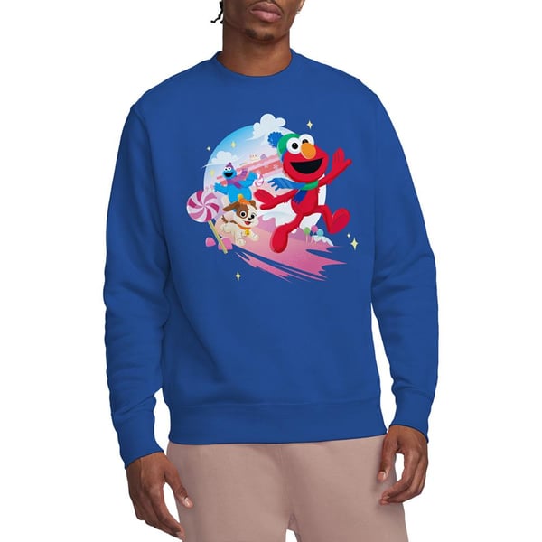 Sesame Street Unisex Adult Holiday Cheer Characters Christmas Sweatshirt