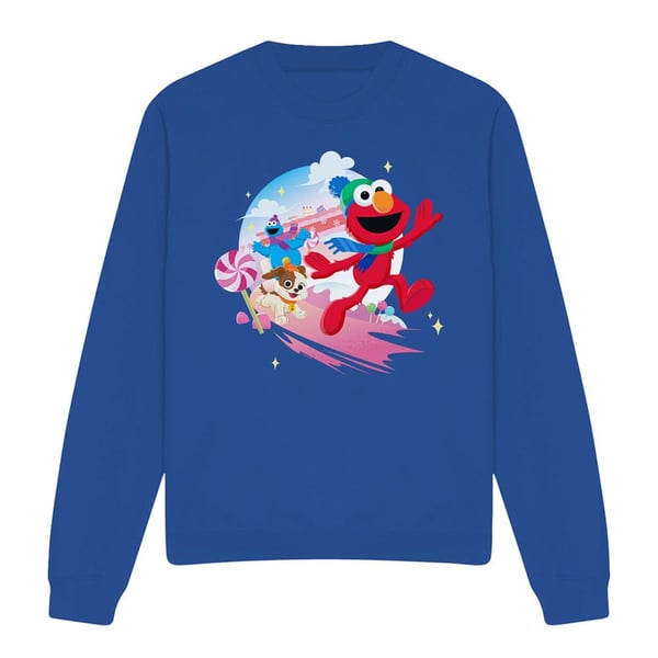 Sesame Street Unisex Adult Holiday Cheer Characters Christmas Sweatshirt