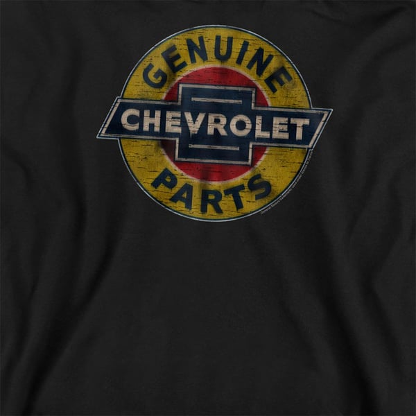 Chevrolet Unisex Adult Genuine Parts Distressed Sweatshirt