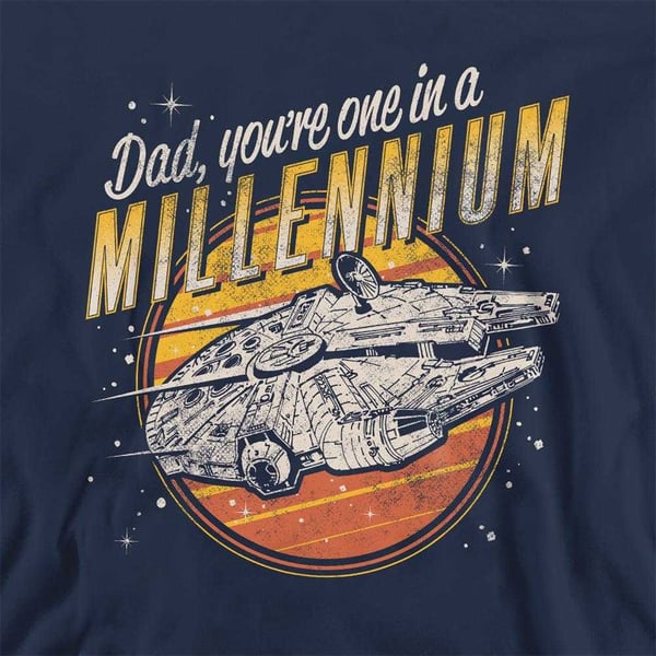 Star Wars Unisex Adult Dad One In A Millennium Vintage Sweatshirt