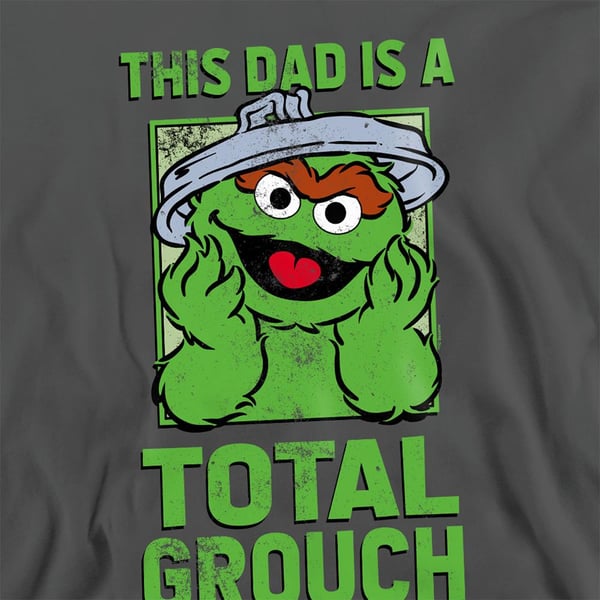 Sesame Street Unisex Adult This Dad Is A Total Oscar The Grouch Sweatshirt