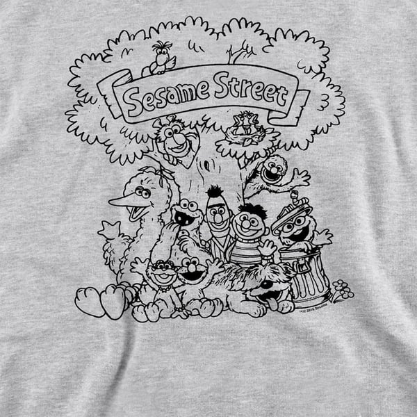 Sesame Street Unisex Adult Simple Street Characters Sweatshirt