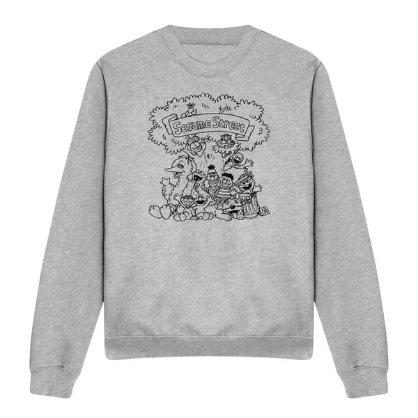 Sesame Street Unisex Adult Simple Street Characters Sweatshirt