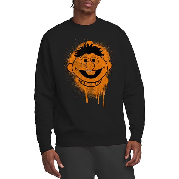 Sesame Street Unisex Adult Ernie Face Sweatshirt