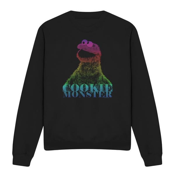 Sesame Street Unisex Adult Cm Halftone Cookie Monster Sweatshirt
