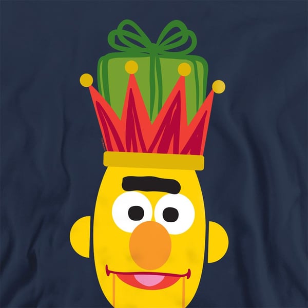 Sesame Street Unisex Adult Bert Nutcracker Christmas Sweatshirt