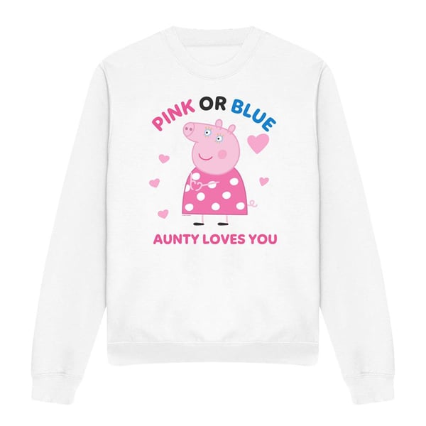 Peppa Pig Womens/Ladies Pink Or Blue Aunty Pig Loves You Sweatshirt
