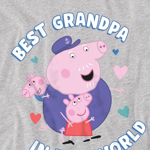 Peppa Pig Unisex Aikuisten Maailman Paras Isoisä T-paita