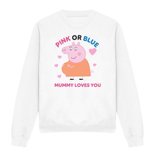 Peppa Pig Womens/Ladies Pink Or Blue Mummy Pig Loves You Sweatshirt