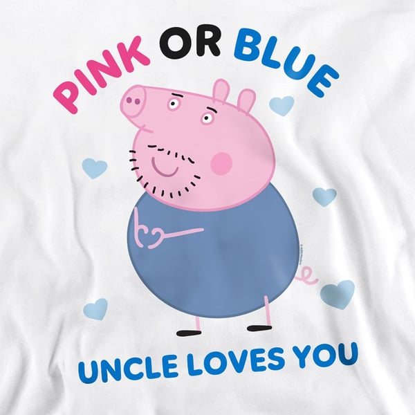 Peppa Pig Unisex Adult Pink Or Blue Uncle Pig Loves You Sweatshirt
