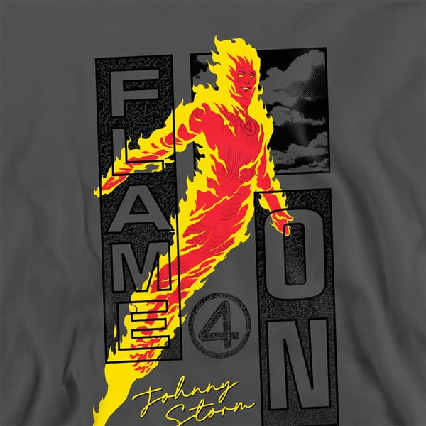 Fantastic Four Unisex Adult Flame On Johnny Storm Sweatshirt