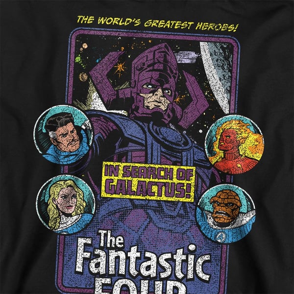 Fantastic Four Unisex Aikuisten Etsimässä Galactusta -collegepaita
