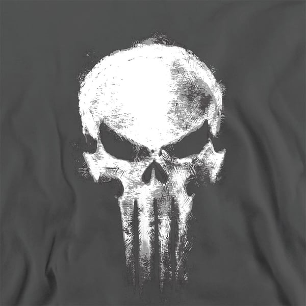 Daredevil Unisex Adult Born Again Returns Punisher Skull Heather Sweatshirt
