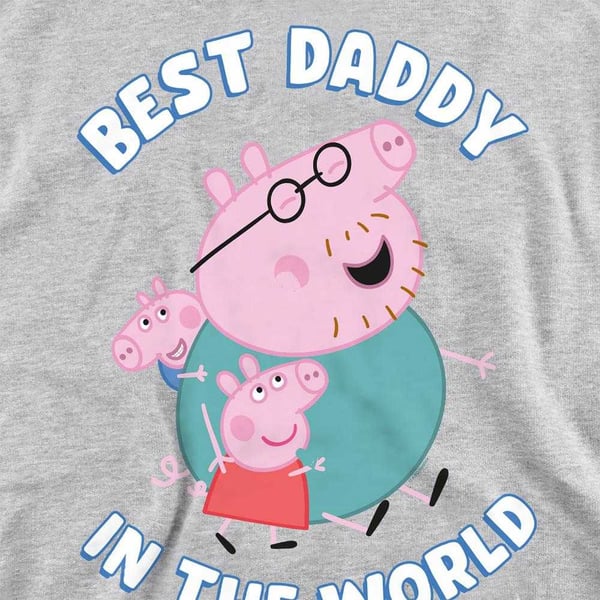 Peppa Pig Unisex Adult Best Daddy In The World Heather Sweatshirt