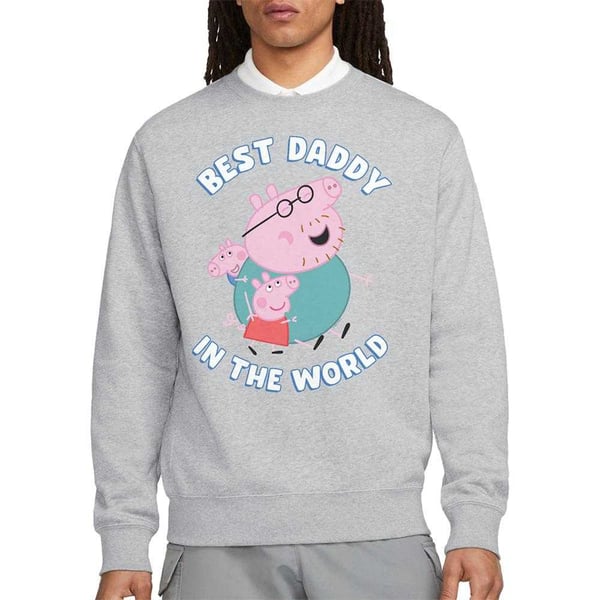 Peppa Pig Unisex Adult Best Daddy In The World Heather Sweatshirt