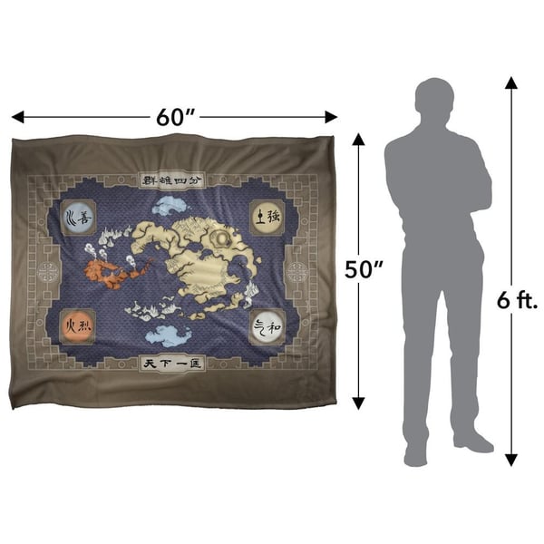 Avatar: The Last Airbender Silkeslen Karta Supersoft Filt