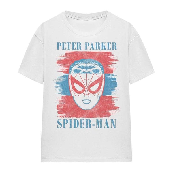 Spider-Man Womens/Ladies Peter Parker Stripe T-Shirt