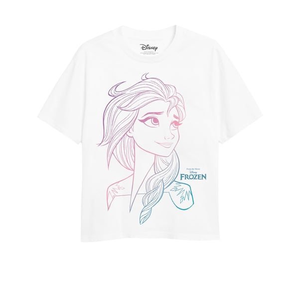 Frozen tyttöjen Elsa Gradient Sketch T-paita