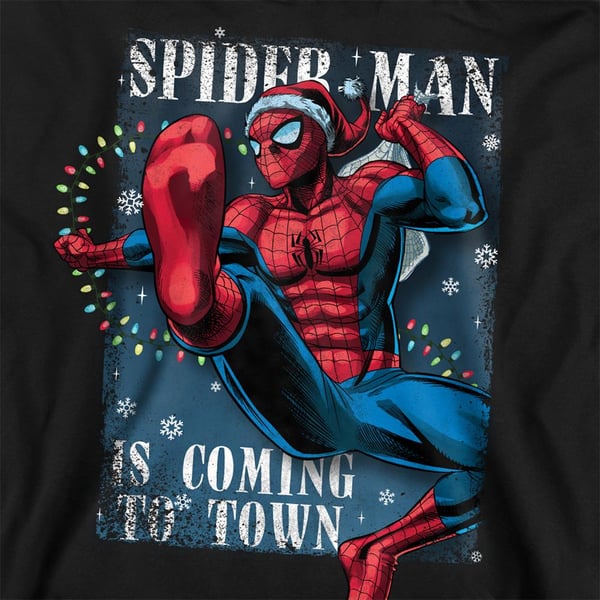 Spider-Man Unisex Adult Is Coming To Town Sweatshirt