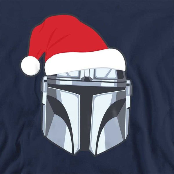 Star Wars: The Mandalorian Unisex Adult Mando Santa Hat Christmas Sweatshirt