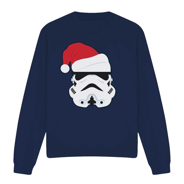 Star Wars Unisex Adult Stormtrooper Santa Hat Christmas Sweatshirt
