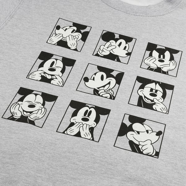 Disney Womens/Ladies Mickey Mouse Face Crew Neck Sweatshirt
