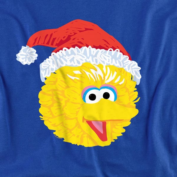 Sesame Street Unisex Adult Big Bird Scribble Christmas Sweatshirt