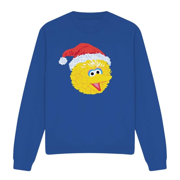 Sesame Street Unisex Adult Big Bird Scribble Christmas Sweatshirt