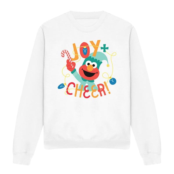 Sesame Street Unisex Adult Joy And Cheer With Elmo Christmas Sweatshirt