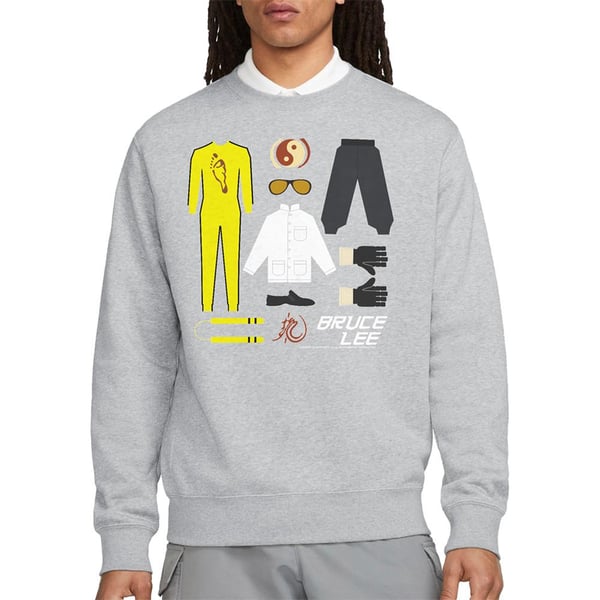 Bruce Lee Unisex Adult Lee Gift Set Heather Sweatshirt