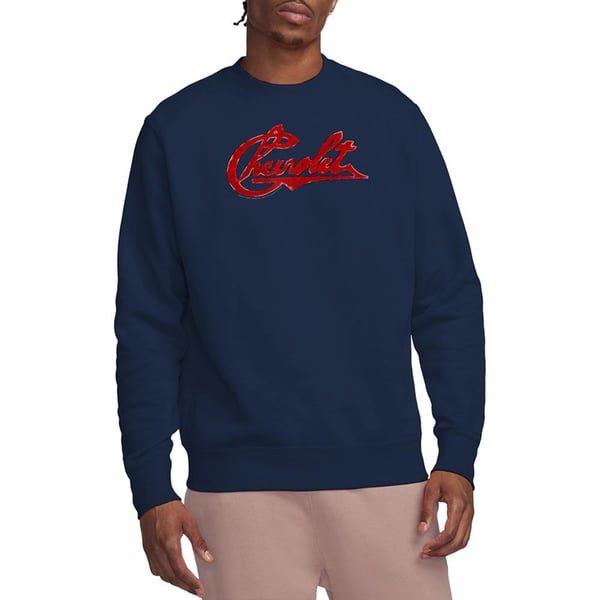 Chevrolet Unisex Adult Script Distressed Sweatshirt