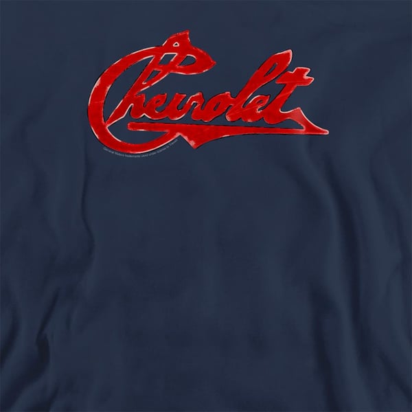 Chevrolet Unisex Adult Script Distressed Sweatshirt