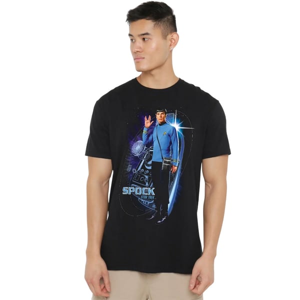 Star Trek Unisex Adult Spock Galactic T-Shirt