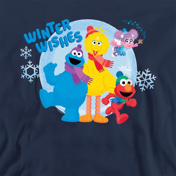 Sesame Street Unisex Adult Winter Wishes Sweatshirt