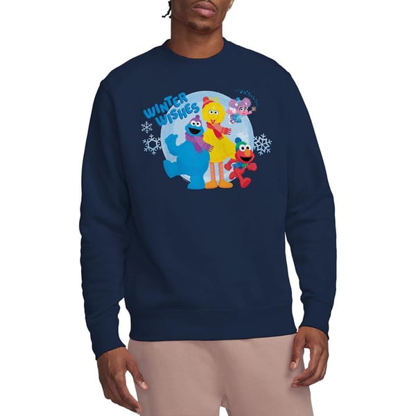 Sesame Street Unisex Adult Winter Wishes Sweatshirt