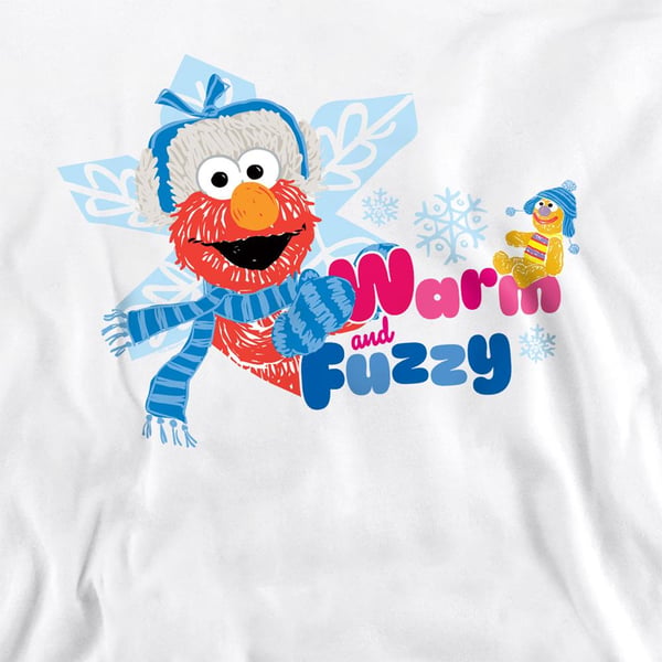 Sesame Street Unisex Adult Warm And Fuzzy Holiday Elmo Sweatshirt