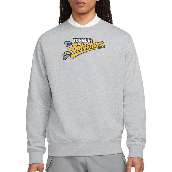 Dubble Bubble Unisex Adult Tongue Splashers Logo Heather Sweatshirt
