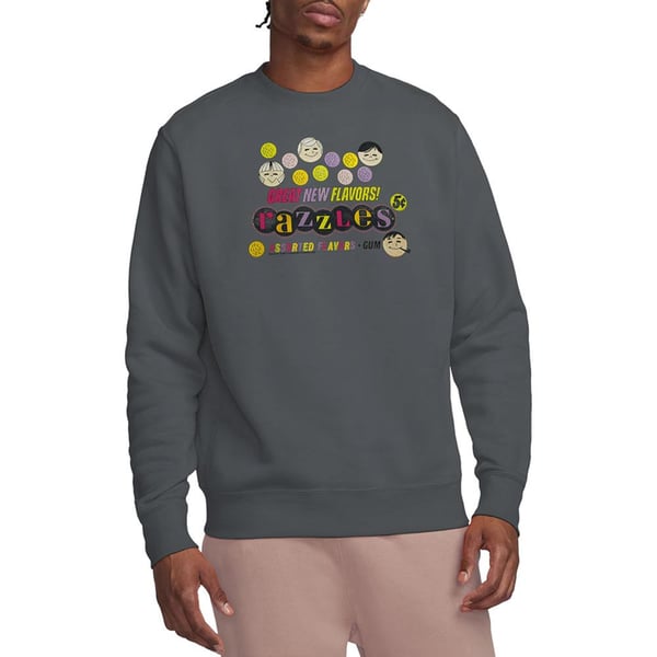 Dubble Bubble Unisex Adult Razzles Retro Box Heather Sweatshirt