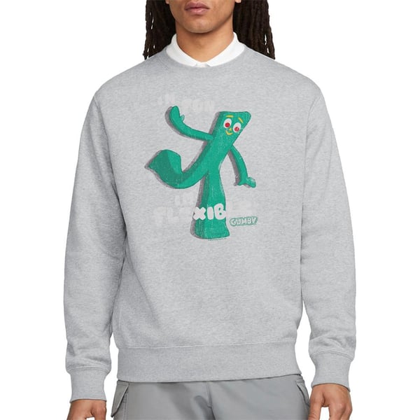 Gumby Unisex Adult I´m Flexible Heather Sweatshirt