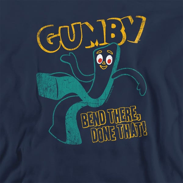 Gumby Unisex Adult Bend There Sweatshirt