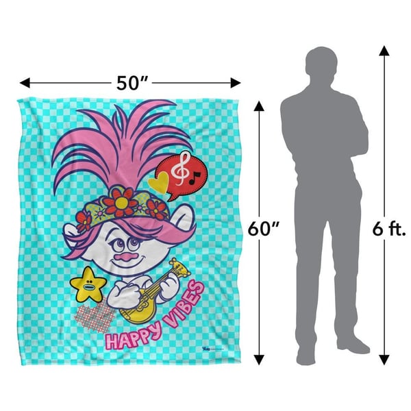 Trolls Happy Vibes Silky Poppy Pehmeä Peitto