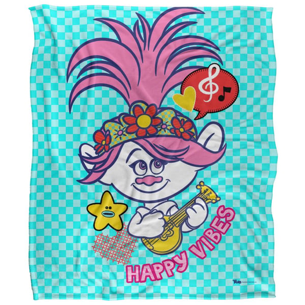 Trolls Happy Vibes Silky Poppy Pehmeä Peitto