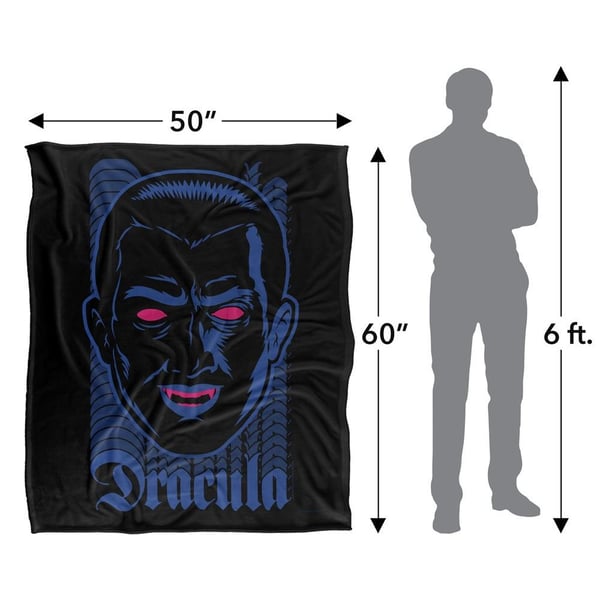 Universal Monsters Silky Neon Dracula Soft Touch Blanket
