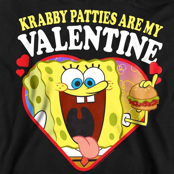 SpongeBob SquarePants Unisex Adult Krabby Patties Are My Valentine Sweatshirt