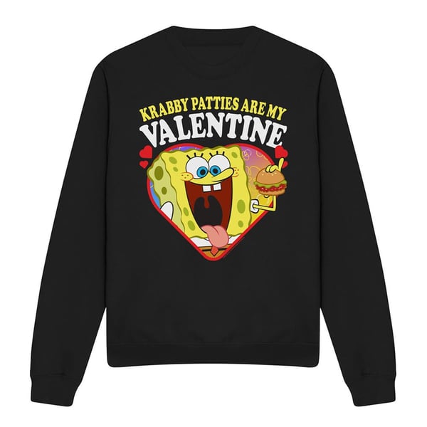 SpongeBob SquarePants Unisex Adult Krabby Patties Are My Valentine Sweatshirt